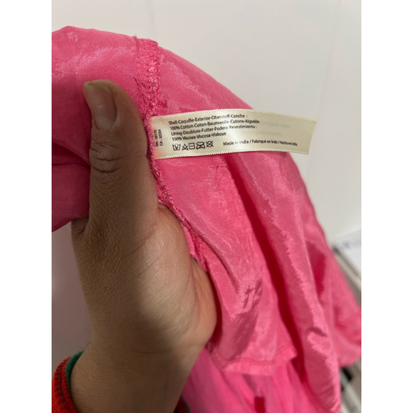 Women's Free People Bubblegum Pink Lottie Eyelet Mini Dress size M - Picture 4 of 10